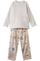【イクコ/IKUKO】のボア&綾ネル花柄プリントパジャマ 人気、トレンドファッション・服の通販 founy(ファニー) ファッション Fashion レディースファッション Fashion for Women トップス・カットソー Cut & Sew Tops 花柄・フラワープリント・モチーフ Floral Prints & Motifs / Flower Pattern Tops パジャマ Pajamas, Sleepwear フラワー Flower, Floral プリント Print, Printed Pattern モコモコ Fuzzy, Fluffy リラックス Relax, Relaxed Fit エレガント 上品 Elegant 再入荷 Restock / Back in Stock |ID:prp329100004797235