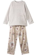 【イクコ/IKUKO】のボア&綾ネル花柄プリントパジャマ アイボリー×アイボリー|ID: prp329100004797235 ipo3291000000034806140