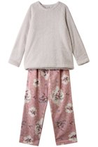 【イクコ/IKUKO】のボア&綾ネル花柄プリントパジャマ アイボリー×ピンク|ID: prp329100004797235 ipo3291000000034806141