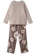 【イクコ/IKUKO】のボア&綾ネル花柄プリントパジャマ ライトベージュ×モカ|ID: prp329100004797235 ipo3291000000034806143