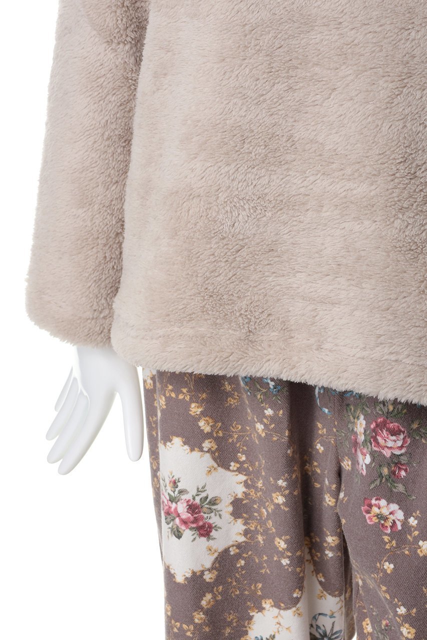 【イクコ/IKUKO】のボア&綾ネル花柄プリントパジャマ 人気、トレンドファッション・服の通販 founy(ファニー) ファッション Fashion レディースファッション Fashion for Women トップス・カットソー Cut & Sew Tops 花柄・フラワープリント・モチーフ Floral Prints & Motifs / Flower Pattern Tops パジャマ Pajamas, Sleepwear フラワー Flower, Floral プリント Print, Printed Pattern モコモコ Fuzzy, Fluffy リラックス Relax, Relaxed Fit エレガント 上品 Elegant 新作・新入荷 New Arrivals / New In other-5|ID: prp329100004797235 ipo3291000000034806150