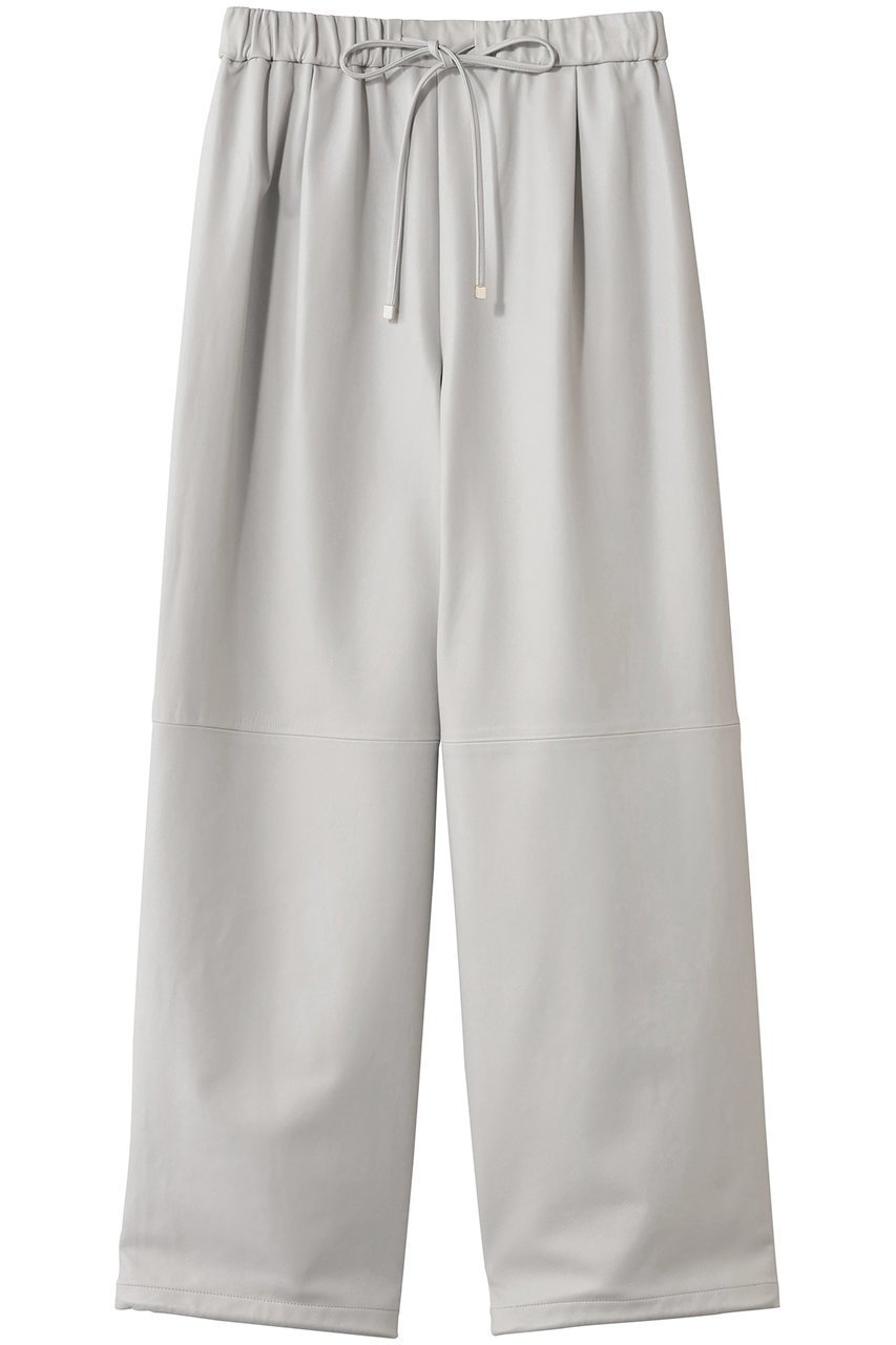 【エブール/ebure】のソフトレザー ドロストワイドパンツ インテリア・キッズ・メンズ・レディースファッション・服の通販 founy(ファニー) ファッション Fashion レディースファッション Fashion for Women パンツ Pants & Trousers 2026年 2026 フォルム Silhouette, Form リラックス Relax, Relaxed Fit 夏 Summer 春 Spring S/S・春夏 SS, Spring/Summer, Warm Season ライトグレー|ID: prp329100004797237 ipo3291000000034806155