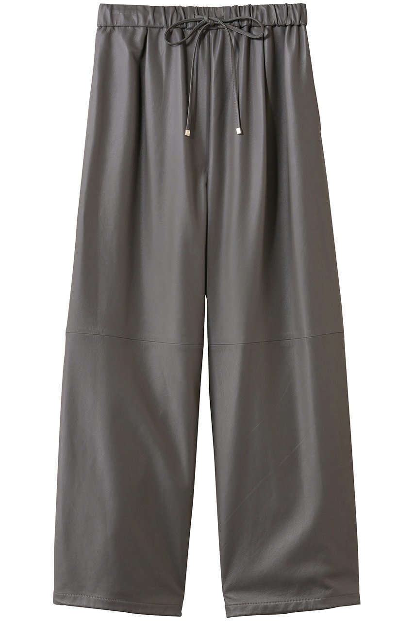 【エブール/ebure】のソフトレザー ドロストワイドパンツ インテリア・キッズ・メンズ・レディースファッション・服の通販 founy(ファニー) ファッション Fashion レディースファッション Fashion for Women パンツ Pants & Trousers 2026年 2026 フォルム Silhouette, Form リラックス Relax, Relaxed Fit 夏 Summer 春 Spring S/S・春夏 SS, Spring/Summer, Warm Season グレー|ID: prp329100004797237 ipo3291000000034806157