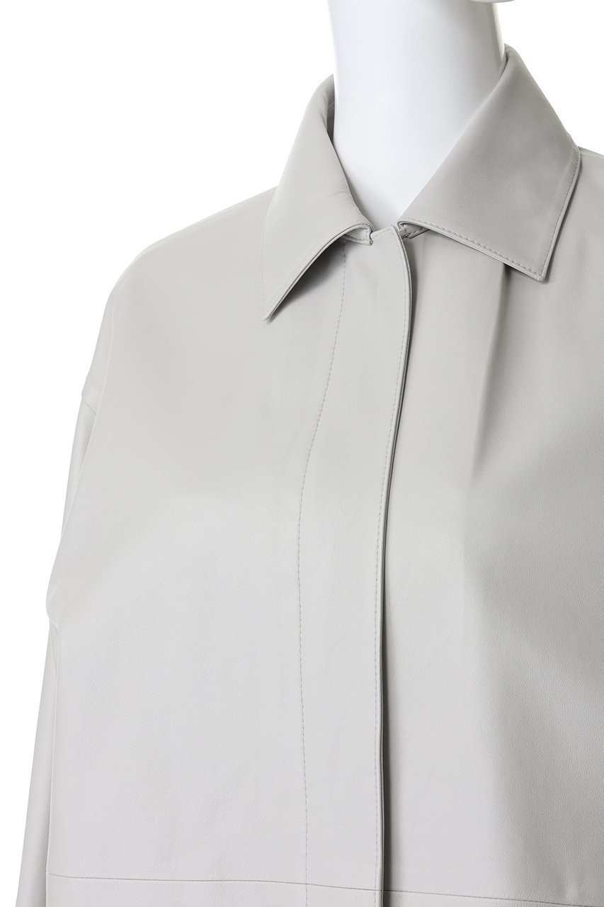 【エブール/ebure】のソフトレザー シャツブルゾン 人気、トレンドファッション・服の通販 founy(ファニー) 　ファッション　Fashion　レディースファッション　Fashion for Women　アウター　Coat / Outerwear Collection　レディースジャケット・軽アウター　Jackets　ブルゾンジャケット・スポーティアウター　Blouson Jackets　2026年　2026　ジャケット　Jacket, Outerwear　フォルム　Silhouette, Form　ブルゾン　Blouson, Bomber Jacket　夏　Summer　春　Spring　S/S・春夏　SS, Spring/Summer, Warm Season　other-5|ID: prp329100004797241 ipo3291000000036137857