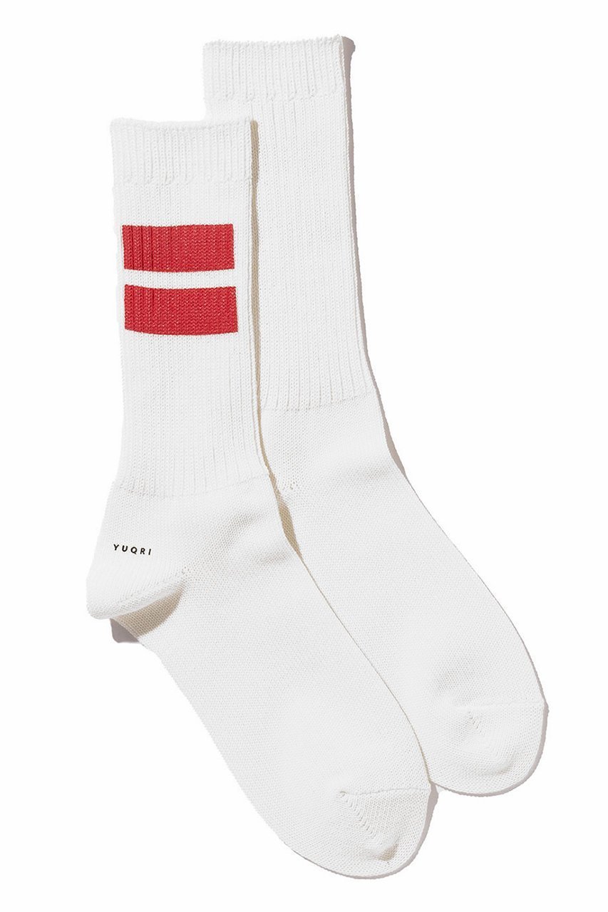 【ユクリ/YUQRI】のPaint Line ソックス インテリア・キッズ・メンズ・レディースファッション・服の通販 founy(ファニー) ファッション Fashion レディースファッション Fashion for Women ソックス&靴下 Socks & Hosiery レッグウェア・ストッキング Legwear & Hosiery ソックス Socks, Hosiery ユニセックス Unisex, Genderless 新作・新入荷 New Arrivals / New In ホワイト/レッド|ID: prp329100004797258 ipo3291000000034806322