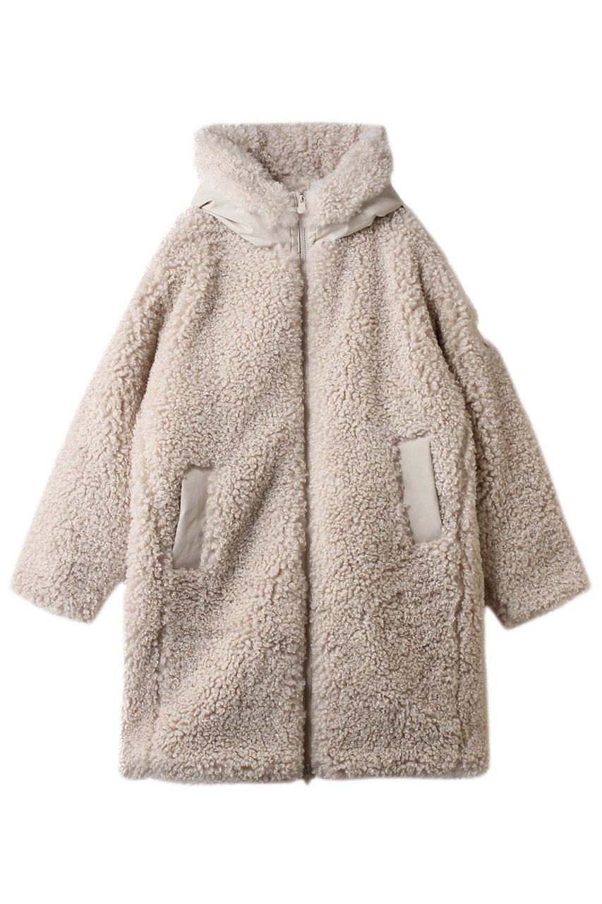 【セーブ ザ ダック/SAVE THE DUCK】のANGELICA D42035W CURL/フェイクファーコクーンロングコート インテリア・キッズ・メンズ・レディースファッション・服の通販 founy(ファニー) 　ファッション　Fashion　レディースファッション　Fashion for Women　アウター　Coat / Outerwear Collection　コート・ロングコート・ピーコート　Long Coats, Peacoats & More　フェイクファー　Faux Fur, Imitation Fur　モダン　Modern, Contemporary　ロング　Long, Long-Length　ショアベージュ|ID: prp329100004797260 ipo3291000000036692770