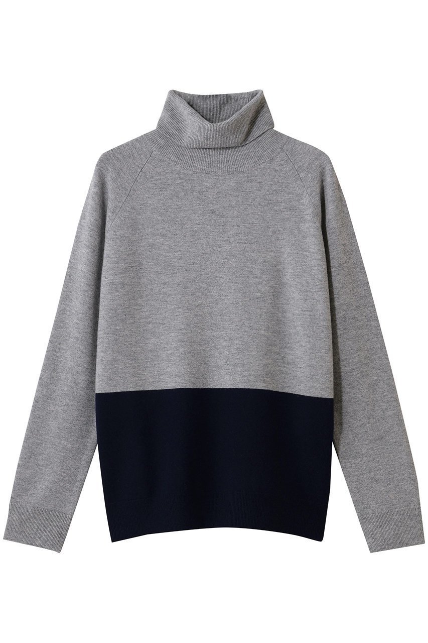 【ベイジ,/BEIGE,】のDEMING(デミング)/タートルニットプルオーバー インテリア・キッズ・メンズ・レディースファッション・服の通販 founy(ファニー) ファッション Fashion レディースファッション Fashion for Women トップス・カットソー Cut & Sew Tops ニット Knit Tops & Sweaters カジュアルプルオーバー・ニットトップス Pullovers & Knit Tops / Casual Pullovers インナー Innerwear ジャケット Jacket, Outerwear スマート Smart, Elegant タートルネック Turtleneck, High Neck ロング Long, Long-Length エレガント 上品 Elegant 新作・新入荷 New Arrivals / New In Lt. Gray × Navy|ID: prp329100004797263 ipo3291000000034806364