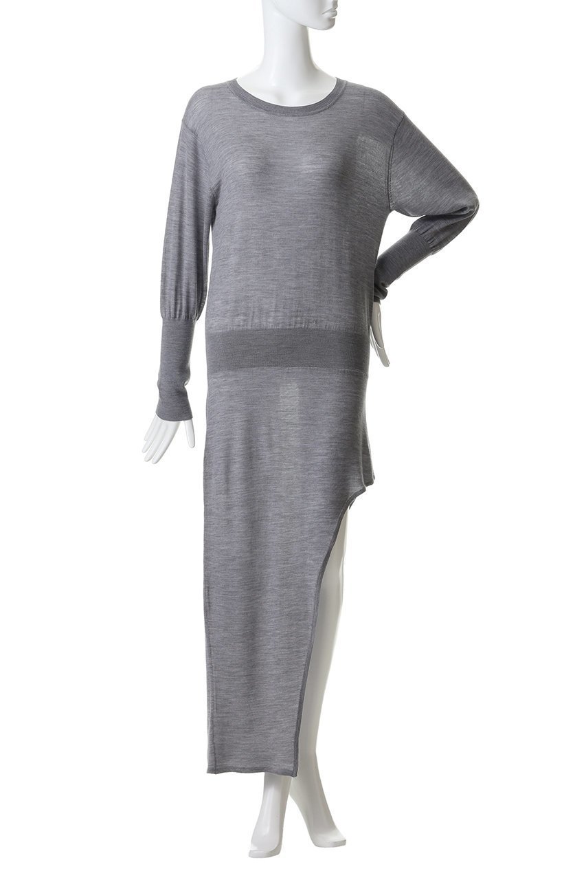 【ガリャルダガランテ/GALLARDAGALANTE】の【HERITANOVUM】アシンメトリーニットワンピ 人気、トレンドファッション・服の通販 founy(ファニー) ファッション Fashion レディースファッション Fashion for Women ワンピース Dresses ニットワンピース Knit Dresses チュニック Tunic Tops & Dresses アシンメトリー Asymmetrical Style チュニック Tunic, Long Top デニム Denim, Jeans Material ロング Long, Long-Length ワイド Wide, Wide Fit エレガント 上品 Elegant 新作・新入荷 New Arrivals / New In other-2|ID: prp329100004797268 ipo3291000000034806410