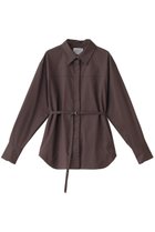 【ミディウミソリッド/MIDIUMISOLID】のshirt with belt.M シャツ 人気、トレンドファッション・服の通販 founy(ファニー) ファッション Fashion レディースファッション Fashion for Women トップス・カットソー Cut & Sew Tops シャツ・ブラウス・オフィスカジュアル Elegant Blouses & Button-Ups インナー Innerwear スリーブ Sleeve, Long Sleeve / Short Sleeve ベーシック Basic, Essential ロング Long, Long-Length 再入荷 Restock / Back in Stock thumbnail brown|ID: prp329100004797275 ipo3291000000034806469