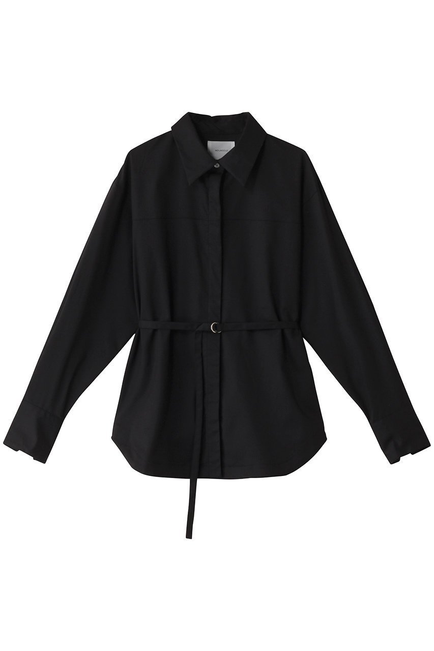 【ミディウミソリッド/MIDIUMISOLID】のshirt with belt.M シャツ インテリア・キッズ・メンズ・レディースファッション・服の通販 founy(ファニー) ファッション Fashion レディースファッション Fashion for Women トップス・カットソー Cut & Sew Tops シャツ・ブラウス・オフィスカジュアル Elegant Blouses & Button-Ups インナー Innerwear スリーブ Sleeve, Long Sleeve / Short Sleeve ベーシック Basic, Essential ロング Long, Long-Length 再入荷 Restock / Back in Stock black|ID: prp329100004797275 ipo3291000000034806471