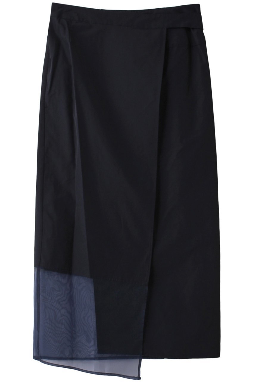 【ミディウミソリッド/MIDIUMISOLID】のC/NY wrap like sheer SK スカート 人気、トレンドファッション・服の通販 founy(ファニー) 　ファッション　Fashion　レディースファッション　Fashion for Women　スカート　Skirts　ロングスカート　Long Skirts / Maxi & Midi Skirts　カットソー　Cut and Sewn Top　シアー　Sheer, See-Through　マニッシュ　Mannish, Boyish　ロング　Long, Long-Length　エレガント 上品　Elegant　再入荷　Restock / Back in Stock　 other-1|ID: prp329100004797276 ipo3291000000034806481