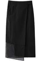 【ミディウミソリッド/MIDIUMISOLID】のC/NY wrap like sheer SK スカート black|ID: prp329100004797276 ipo3291000000034806483