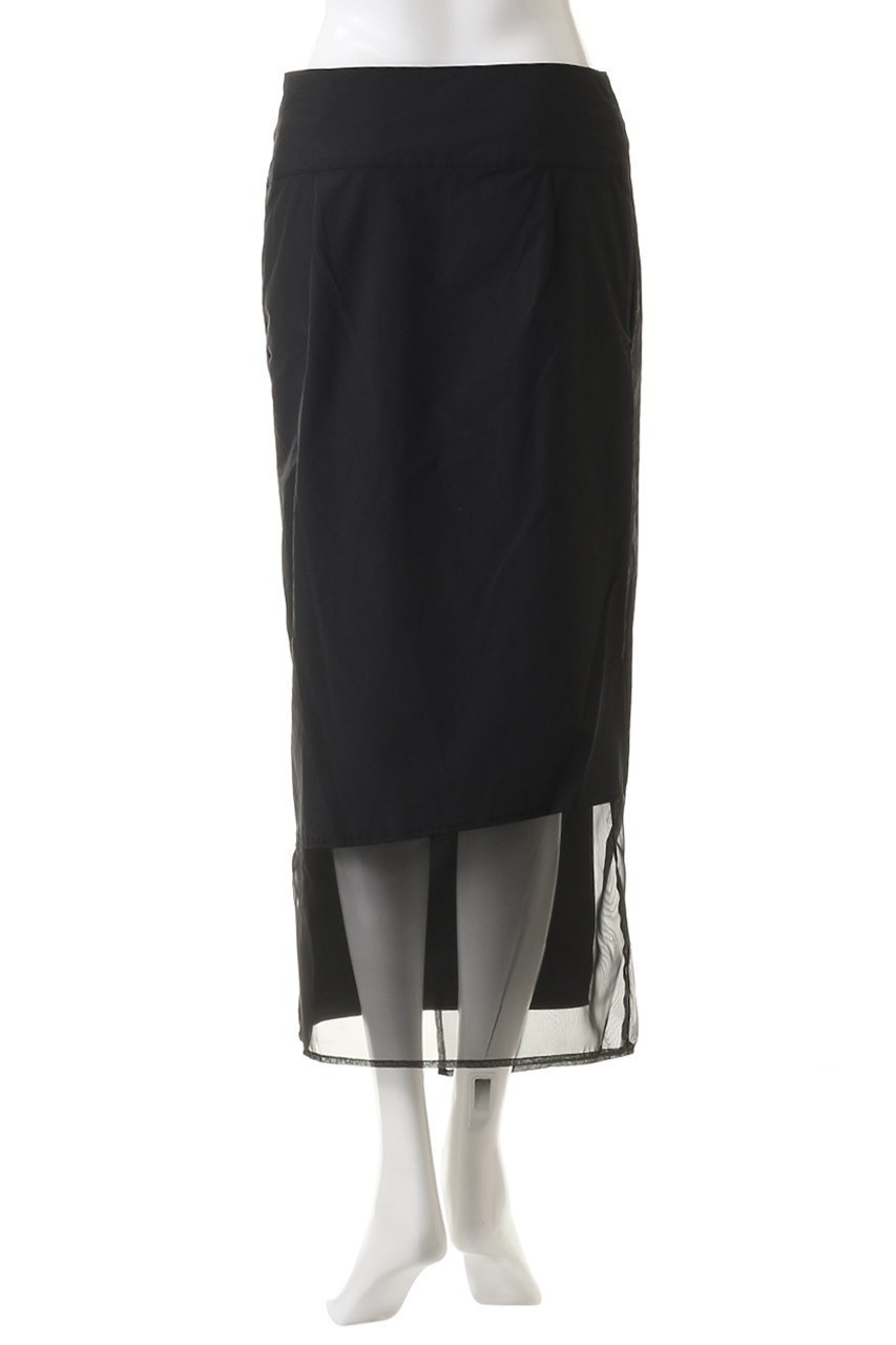 【ミディウミソリッド/MIDIUMISOLID】のC/NY wrap like sheer SK スカート 人気、トレンドファッション・服の通販 founy(ファニー) 　ファッション　Fashion　レディースファッション　Fashion for Women　スカート　Skirts　ロングスカート　Long Skirts / Maxi & Midi Skirts　カットソー　Cut and Sewn Top　シアー　Sheer, See-Through　マニッシュ　Mannish, Boyish　ロング　Long, Long-Length　エレガント 上品　Elegant　再入荷　Restock / Back in Stock　other-4|ID: prp329100004797276 ipo3291000000034806486