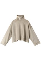【ミズイロ インド/mizuiro ind】のbrushed high neck short P/O プルオーバー beige|ID: prp329100004797280 ipo3291000000036137892