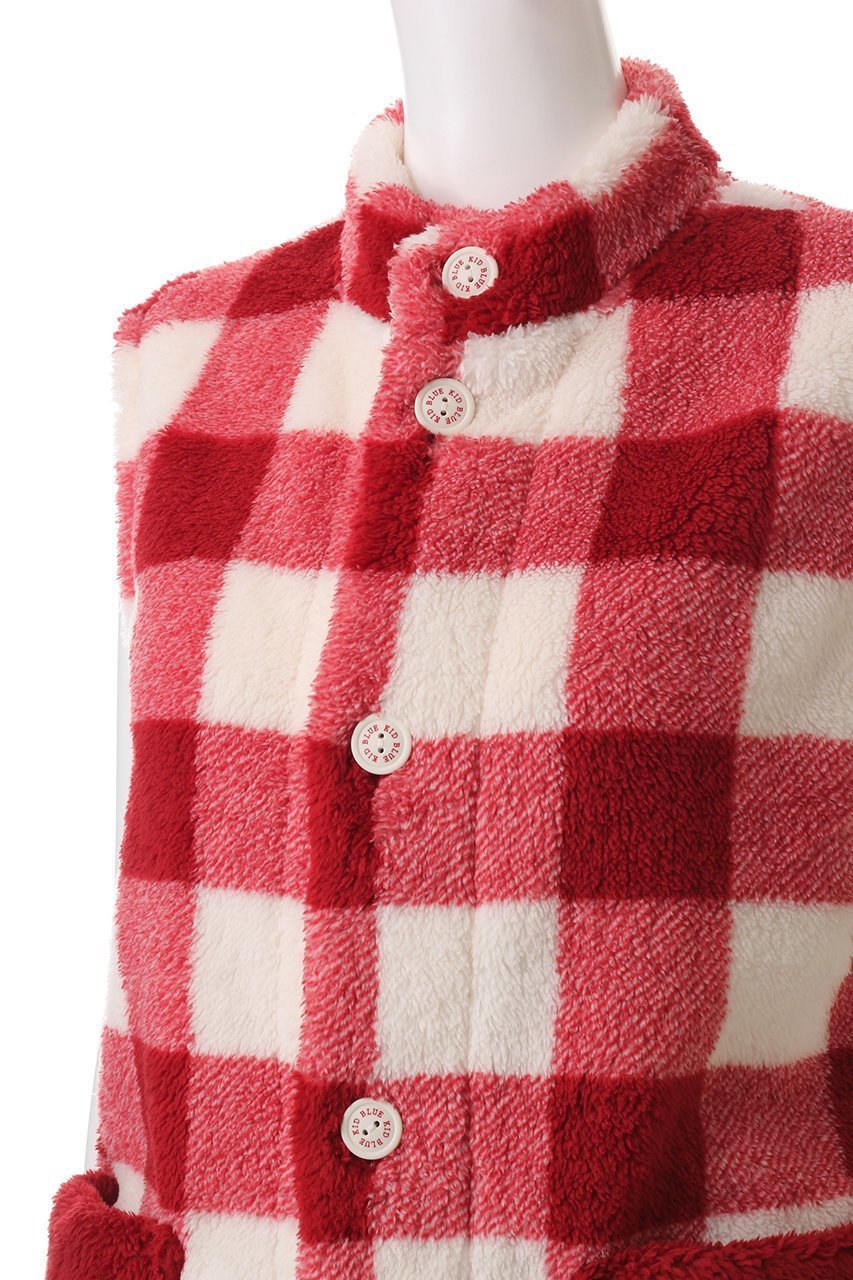 【キッドブルー/KID BLUE】の24シャギーギンガムベスト 人気、トレンドファッション・服の通販 founy(ファニー) ファッション Fashion レディースファッション Fashion for Women アウター Coat / Outerwear Collection トップス・カットソー Cut & Sew Tops ベスト&ジレ / 重ね着スタイル Vests & Gilets ギンガム Gingham, Gingham Fabric チェック Check, Plaid, Tartan パジャマ Pajamas, Sleepwear フロント Front, Front Design ベスト Vest, Waistcoat ポケット Pocket, Pocket Detail モコモコ Fuzzy, Fluffy 人気 Popular, Best Seller 再入荷 Restock / Back in Stock 定番 Standard, Basic Item 無地 Plain, Solid Color other-5|ID: prp329100004797283 ipo3291000000034806569