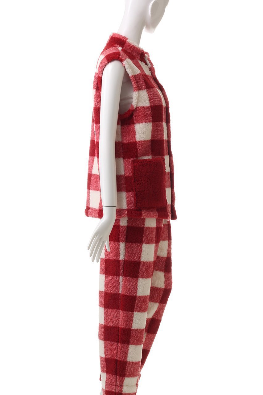 【キッドブルー/KID BLUE】の24シャギーギンガムベスト 人気、トレンドファッション・服の通販 founy(ファニー) 　ファッション　Fashion　レディースファッション　Fashion for Women　アウター　Coat / Outerwear Collection　トップス・カットソー　Cut & Sew Tops　ベスト&ジレ / 重ね着スタイル　Vests & Gilets　ギンガム　Gingham, Gingham Fabric　チェック　Check, Plaid, Tartan　パジャマ　Pajamas, Sleepwear　フロント　Front, Front Design　ベスト　Vest, Waistcoat　ポケット　Pocket, Pocket Detail　モコモコ　Fuzzy, Fluffy　人気　Popular, Best Seller　再入荷　Restock / Back in Stock　定番　Standard, Basic Item　無地　Plain, Solid Color　other-3|ID: prp329100004797283 ipo3291000000035849298