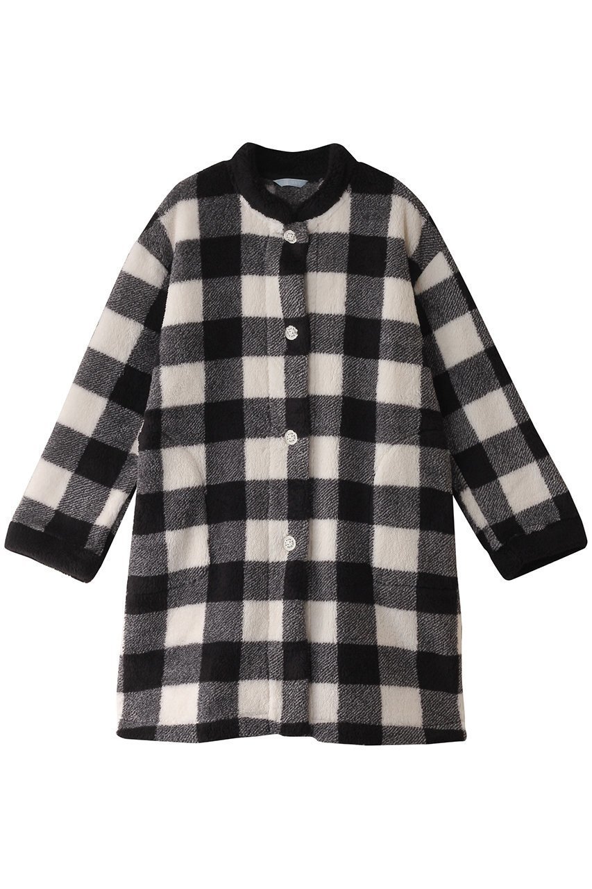【キッドブルー/KID BLUE】の24シャギーギンガムガウン インテリア・キッズ・メンズ・レディースファッション・服の通販 founy(ファニー) ファッション Fashion レディースファッション Fashion for Women トップス・カットソー Cut & Sew Tops ガウン Gown, Robe ギンガム Gingham, Gingham Fabric スリーブ Sleeve, Long Sleeve / Short Sleeve チェック Check, Plaid, Tartan パジャマ Pajamas, Sleepwear ミドル Middle Length, Mid Height モコモコ Fuzzy, Fluffy ロング Long, Long-Length 再入荷 Restock / Back in Stock 冬 Winter / This Winter ブラック|ID: prp329100004797284 ipo3291000000034806574