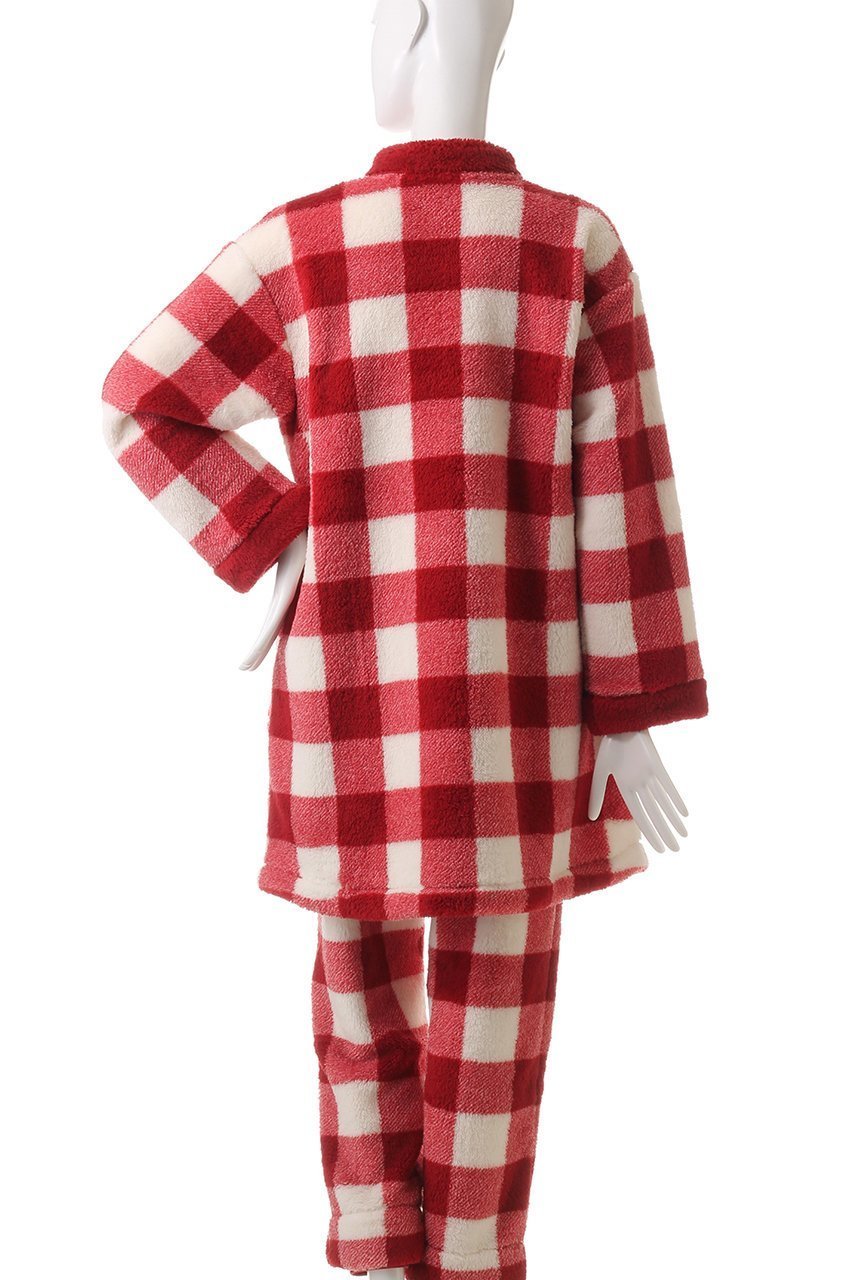 【キッドブルー/KID BLUE】の24シャギーギンガムガウン 人気、トレンドファッション・服の通販 founy(ファニー) 　ファッション　Fashion　レディースファッション　Fashion for Women　トップス・カットソー　Cut & Sew Tops　ガウン　Gown, Robe　ギンガム　Gingham, Gingham Fabric　スリーブ　Sleeve, Long Sleeve / Short Sleeve　チェック　Check, Plaid, Tartan　パジャマ　Pajamas, Sleepwear　ミドル　Middle Length, Mid Height　モコモコ　Fuzzy, Fluffy　ロング　Long, Long-Length　再入荷　Restock / Back in Stock　冬　Winter / This Winter　other-4|ID: prp329100004797284 ipo3291000000035083841