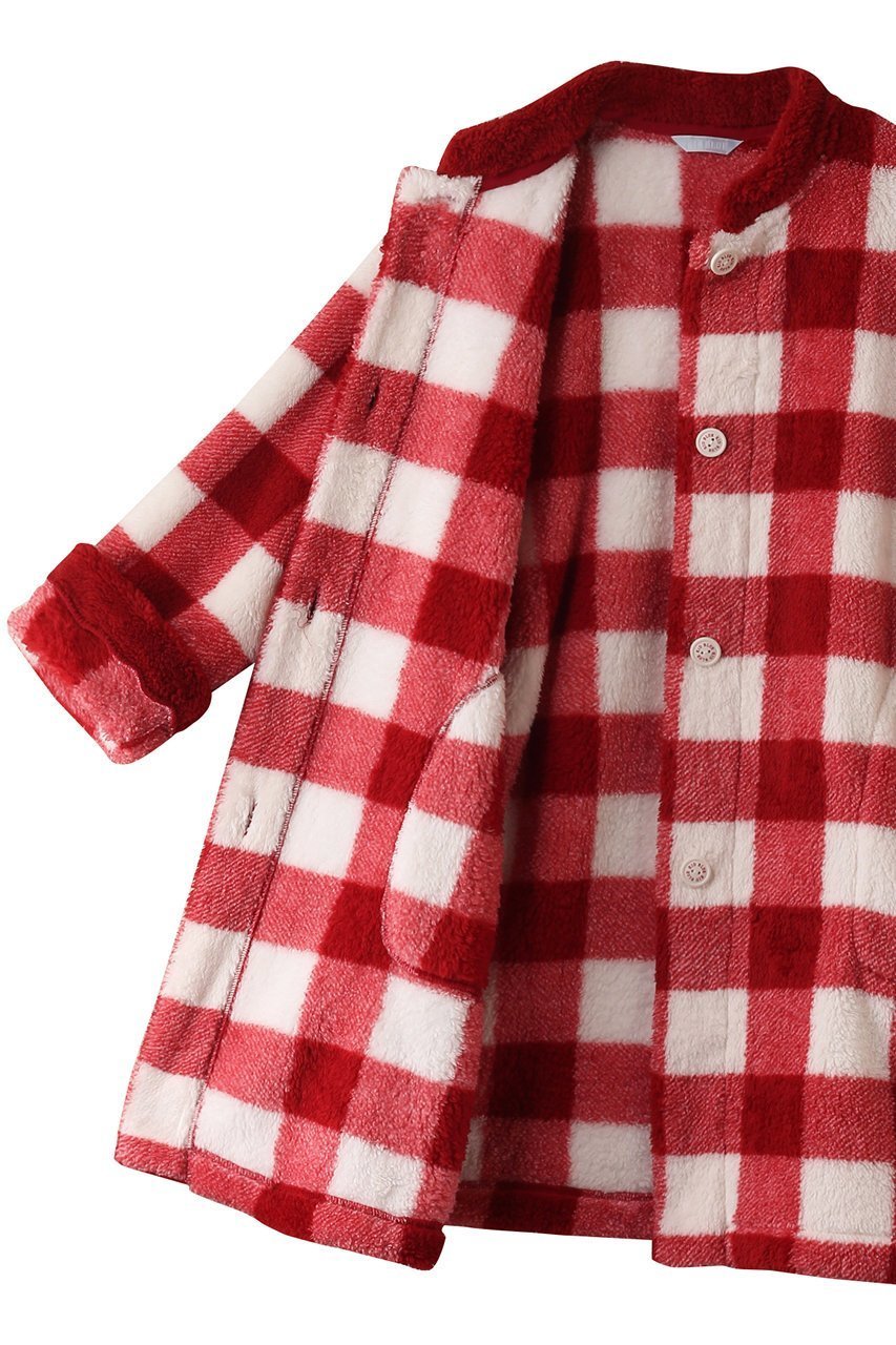 【キッドブルー/KID BLUE】の24シャギーギンガムガウン 人気、トレンドファッション・服の通販 founy(ファニー) 　ファッション　Fashion　レディースファッション　Fashion for Women　トップス・カットソー　Cut & Sew Tops　ガウン　Gown, Robe　ギンガム　Gingham, Gingham Fabric　スリーブ　Sleeve, Long Sleeve / Short Sleeve　チェック　Check, Plaid, Tartan　パジャマ　Pajamas, Sleepwear　ミドル　Middle Length, Mid Height　モコモコ　Fuzzy, Fluffy　ロング　Long, Long-Length　再入荷　Restock / Back in Stock　冬　Winter / This Winter　other-6|ID: prp329100004797284 ipo3291000000035083843