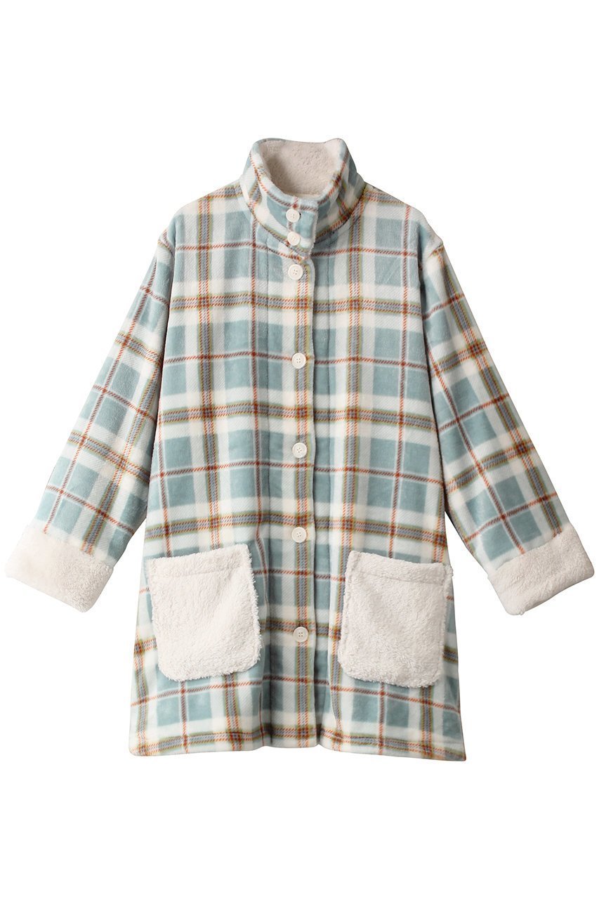 【キッドブルー/KID BLUE】の23シャギータータンチェックガウン インテリア・キッズ・メンズ・レディースファッション・服の通販 founy(ファニー) 　ファッション　Fashion　レディースファッション　Fashion for Women　トップス・カットソー　Cut & Sew Tops　お家時間・ステイホーム　Stay Home / At Home　なめらか　Smooth, Silky Texture　ガウン　Gown, Robe　クラシカル　Classical, Vintage-Inspired　パジャマ　Pajamas, Sleepwear　ポケット　Pocket, Pocket Detail　サックス|ID: prp329100004797285 ipo3291000000035083799