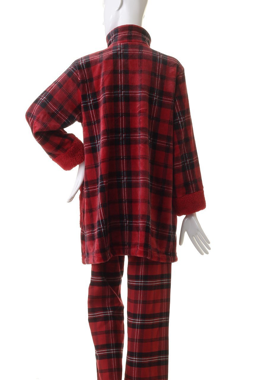 【キッドブルー/KID BLUE】の23シャギータータンチェックガウン 人気、トレンドファッション・服の通販 founy(ファニー) 　ファッション　Fashion　レディースファッション　Fashion for Women　トップス・カットソー　Cut & Sew Tops　お家時間・ステイホーム　Stay Home / At Home　なめらか　Smooth, Silky Texture　ガウン　Gown, Robe　クラシカル　Classical, Vintage-Inspired　パジャマ　Pajamas, Sleepwear　ポケット　Pocket, Pocket Detail　other-4|ID: prp329100004797285 ipo3291000000035083802