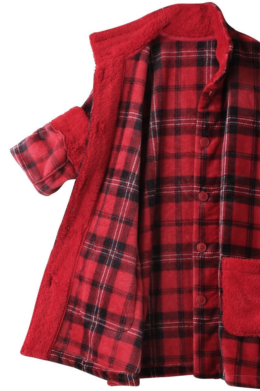 【キッドブルー/KID BLUE】の23シャギータータンチェックガウン 人気、トレンドファッション・服の通販 founy(ファニー) 　ファッション　Fashion　レディースファッション　Fashion for Women　トップス・カットソー　Cut & Sew Tops　お家時間・ステイホーム　Stay Home / At Home　なめらか　Smooth, Silky Texture　ガウン　Gown, Robe　クラシカル　Classical, Vintage-Inspired　パジャマ　Pajamas, Sleepwear　ポケット　Pocket, Pocket Detail　other-6|ID: prp329100004797285 ipo3291000000035083804