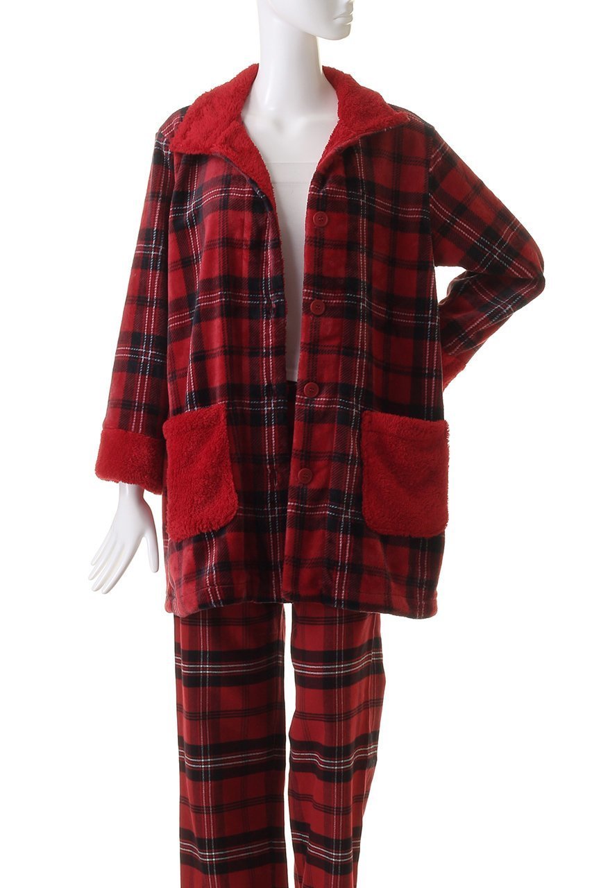 【キッドブルー/KID BLUE】の23シャギータータンチェックガウン 人気、トレンドファッション・服の通販 founy(ファニー) 　ファッション　Fashion　レディースファッション　Fashion for Women　トップス・カットソー　Cut & Sew Tops　お家時間・ステイホーム　Stay Home / At Home　なめらか　Smooth, Silky Texture　ガウン　Gown, Robe　クラシカル　Classical, Vintage-Inspired　パジャマ　Pajamas, Sleepwear　ポケット　Pocket, Pocket Detail　other-7|ID: prp329100004797285 ipo3291000000035083805