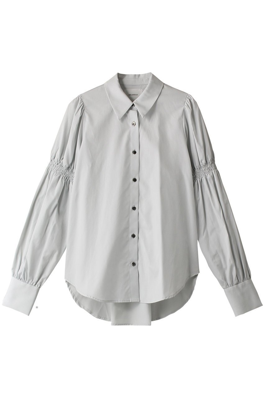 【ミディウミソリッド/MIDIUMISOLID】のarm volume sleeve shirt シャツ インテリア・キッズ・メンズ・レディースファッション・服の通販 founy(ファニー) ファッション Fashion レディースファッション Fashion for Women トップス・カットソー Cut & Sew Tops シャツ・ブラウス・オフィスカジュアル Elegant Blouses & Button-Ups ボリューム袖・フリルスリーブブラウス Voluminous & Ruffle Sleeves / Puffy Sleeve Tops スリーブ Sleeve, Long Sleeve / Short Sleeve トレンド Trend, Trending Now ロング Long, Long-Length 再入荷 Restock / Back in Stock l.gray|ID: prp329100004797292 ipo3291000000034806661