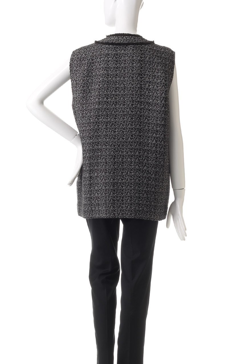 【ミディウミソリッド/MIDIUMISOLID】のtweed c/neck gilet ジレ 人気、トレンドファッション・服の通販 founy(ファニー) ファッション Fashion レディースファッション Fashion for Women アウター Coat / Outerwear Collection レディースジャケット・軽アウター Jackets ジャケット Jacket, Outerwear ツイード Twill, Twill Weave デニム Denim, Jeans Material フリンジ Fringe, Tassel ベスト Vest, Waistcoat 再入荷 Restock / Back in Stock A/W・秋冬 Autumn/Winter other-4|ID: prp329100004797298 ipo3291000000034806718