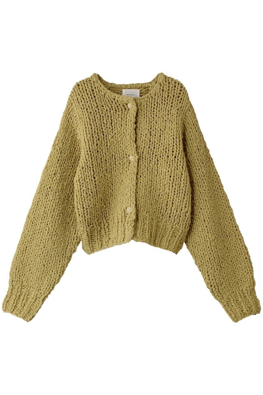 【ミディウミソリッド/MIDIUMISOLID】のshort hand knitted CD.R カーディガン インテリア・キッズ・メンズ・レディースファッション・服の通販 founy(ファニー) 　ファッション　Fashion　レディースファッション　Fashion for Women　トップス・カットソー　Cut & Sew Tops　ニット　Knit Tops & Sweaters　カーディガン・羽織り　Layered Style Cardigans　カーディガン　Cardigan, Knitwear　ショート　Short, Short Length　バランス　Balance, Style Balance　フェミニン　Feminine, Girly　再入荷　Restock / Back in Stock　手編み　Hand-Knitted, Handmade Knit　yellow|ID: prp329100004797301 ipo3291000000034806753