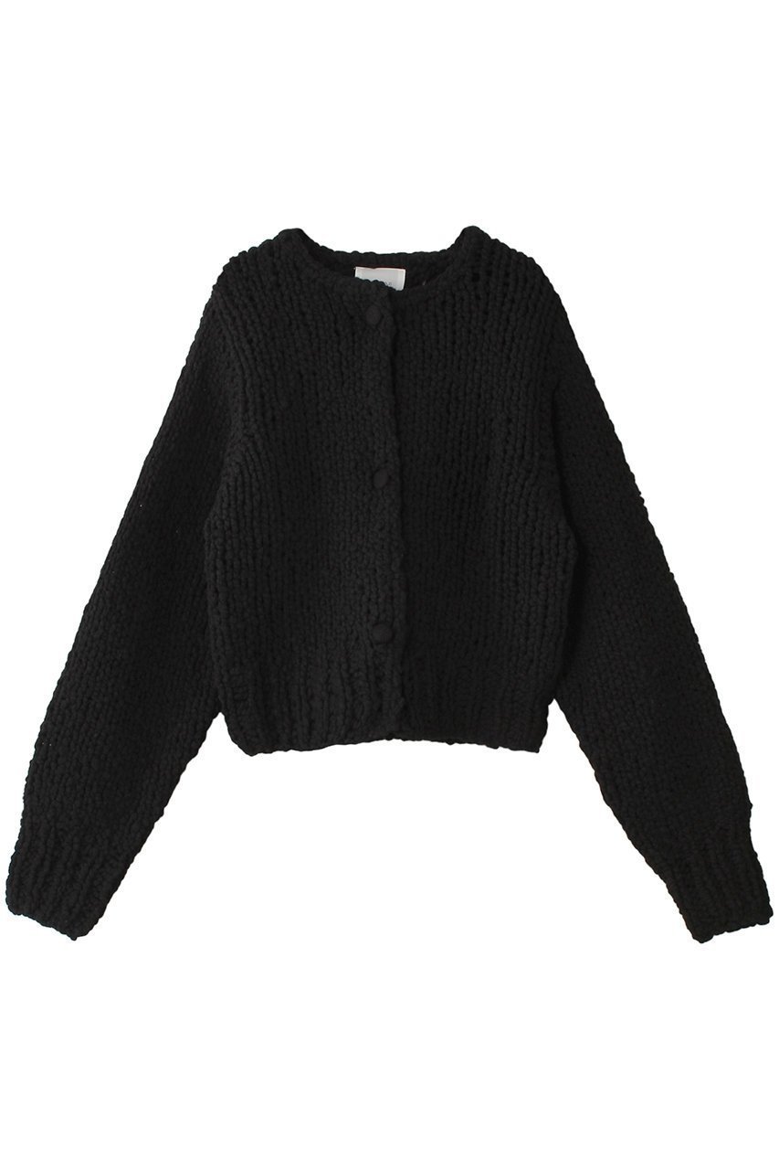 【ミディウミソリッド/MIDIUMISOLID】のshort hand knitted CD.R カーディガン インテリア・キッズ・メンズ・レディースファッション・服の通販 founy(ファニー) 　ファッション　Fashion　レディースファッション　Fashion for Women　トップス・カットソー　Cut & Sew Tops　ニット　Knit Tops & Sweaters　カーディガン・羽織り　Layered Style Cardigans　カーディガン　Cardigan, Knitwear　ショート　Short, Short Length　バランス　Balance, Style Balance　フェミニン　Feminine, Girly　再入荷　Restock / Back in Stock　手編み　Hand-Knitted, Handmade Knit　black|ID: prp329100004797301 ipo3291000000034806755