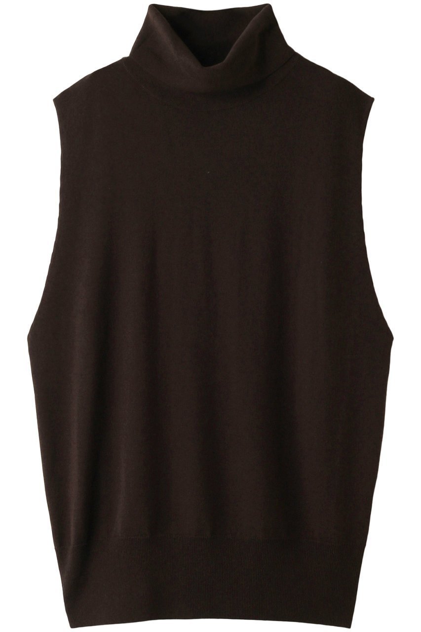 【ミズイロ インド/mizuiro ind】のrib high neck vest ベスト インテリア・キッズ・メンズ・レディースファッション・服の通販 founy(ファニー) 　ファッション　Fashion　レディースファッション　Fashion for Women　トップス・カットソー　Cut & Sew Tops　ニット　Knit Tops & Sweaters　ベスト&ジレ / 重ね着スタイル　Vests & Gilets　カジュアルプルオーバー・ニットトップス　Pullovers & Knit Tops / Casual Pullovers　インナー　Innerwear　ハイネック　High Neck, Mock Neck　ベスト　Vest, Waistcoat　ロング　Long, Long-Length　再入荷　Restock / Back in Stock　brown|ID: prp329100004797302 ipo3291000000034806779