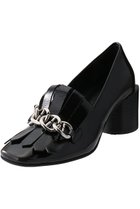 【ピアッカセッテ/ph7+】のチェーンモチーフ付フリンジパンプス ダークグレーエナメル|ID:prp329100004797311