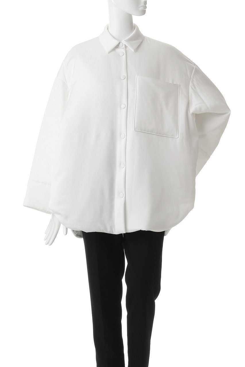 【エンフォルド/ENFOLD】のPADDING BIG SHIRT JACKET 人気、トレンドファッション・服の通販 founy(ファニー) 　ファッション　Fashion　レディースファッション　Fashion for Women　アウター　Coat / Outerwear Collection　レディースジャケット・軽アウター　Jackets　2026年　2026　サテン　Satin, Glossy Fabric　ジャケット　Jacket, Outerwear　ストレッチ　Stretch, Stretchy Fabric　ダブル　Double, Double-Breasted　バランス　Balance, Style Balance　エレガント 上品　Elegant　夏　Summer　春　Spring　S/S・春夏　SS, Spring/Summer, Warm Season　other-2|ID: prp329100004798539 ipo3291000000035293061