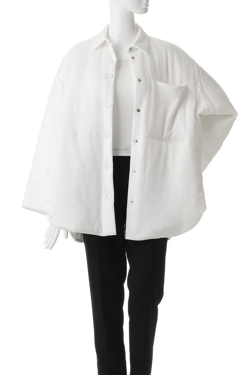 【エンフォルド/ENFOLD】のPADDING BIG SHIRT JACKET 人気、トレンドファッション・服の通販 founy(ファニー) 　ファッション　Fashion　レディースファッション　Fashion for Women　アウター　Coat / Outerwear Collection　レディースジャケット・軽アウター　Jackets　2026年　2026　サテン　Satin, Glossy Fabric　ジャケット　Jacket, Outerwear　ストレッチ　Stretch, Stretchy Fabric　ダブル　Double, Double-Breasted　バランス　Balance, Style Balance　エレガント 上品　Elegant　夏　Summer　春　Spring　S/S・春夏　SS, Spring/Summer, Warm Season　other-7|ID: prp329100004798539 ipo3291000000035293070