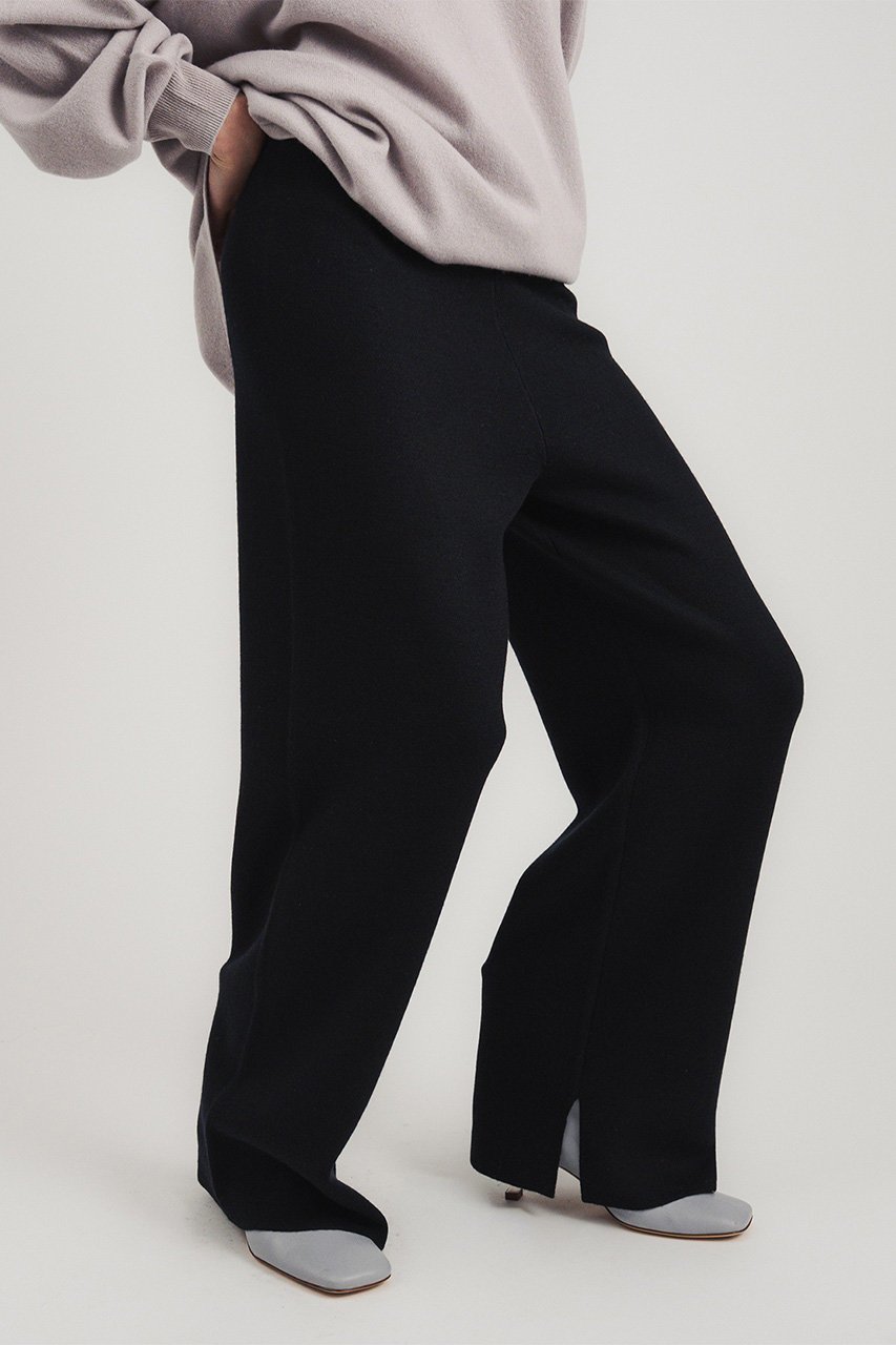 【スタニングルアー/STUNNING LURE】のストレートニットパンツ 人気、トレンドファッション・服の通販 founy(ファニー) 　ファッション　Fashion　レディースファッション　Fashion for Women　パンツ　Pants & Trousers　ストレート　Straight, Straight Cut　スリット　Slit, Slit Detail　エレガント 上品　Elegant　新作・新入荷　New Arrivals / New In　A/W・秋冬　Autumn/Winter　other-8|ID: prp329100004798540 ipo3291000000034816319