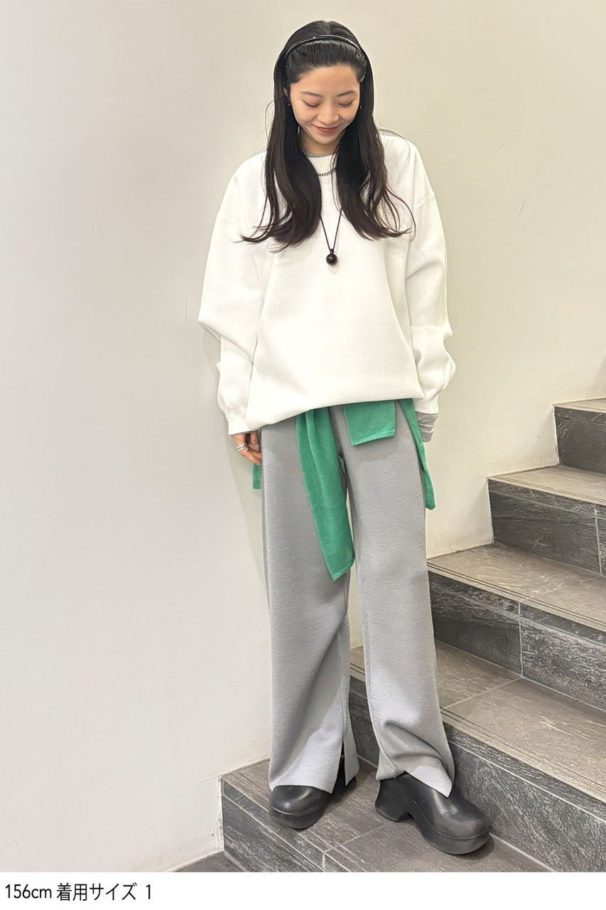【スタニングルアー/STUNNING LURE】のストレートニットパンツ 人気、トレンドファッション・服の通販 founy(ファニー) 　ファッション　Fashion　レディースファッション　Fashion for Women　パンツ　Pants & Trousers　ストレート　Straight, Straight Cut　スリット　Slit, Slit Detail　エレガント 上品　Elegant　A/W・秋冬　Autumn/Winter　other-7|ID: prp329100004798540 ipo3291000000036214264