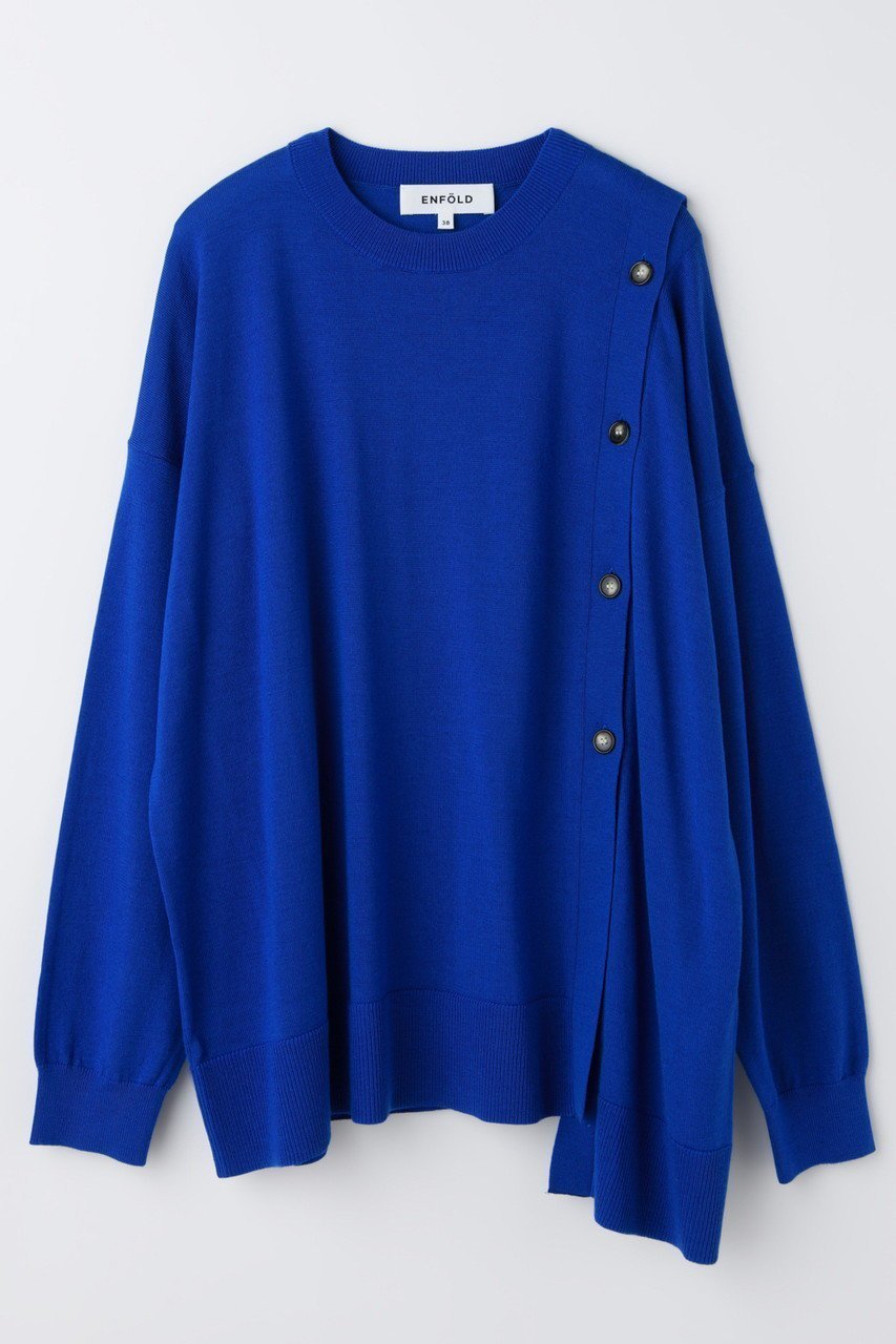 【エンフォルド/ENFOLD】の【12/17 12:00販売開始】TWO-WAY PULLOVER インテリア・キッズ・メンズ・レディースファッション・服の通販 founy(ファニー) ファッション Fashion レディースファッション Fashion for Women トップス・カットソー Cut & Sew Tops シャツ・ブラウス・オフィスカジュアル Elegant Blouses & Button-Ups カジュアルプルオーバー・ニットトップス Pullovers & Knit Tops / Casual Pullovers 2026年 2026 スリーブ Sleeve, Long Sleeve / Short Sleeve ロング Long, Long-Length エレガント 上品 Elegant 夏 Summer 春 Spring S/S・春夏 SS, Spring/Summer, Warm Season ダークブルー|ID: prp329100004798548 ipo3291000000034816364