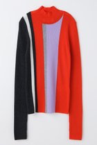 【エンフォルド/ENFOLD】の【12/17 12:00販売開始】STRIPE RIB PULLOVER レッド|ID: prp329100004798549 ipo3291000000034816369