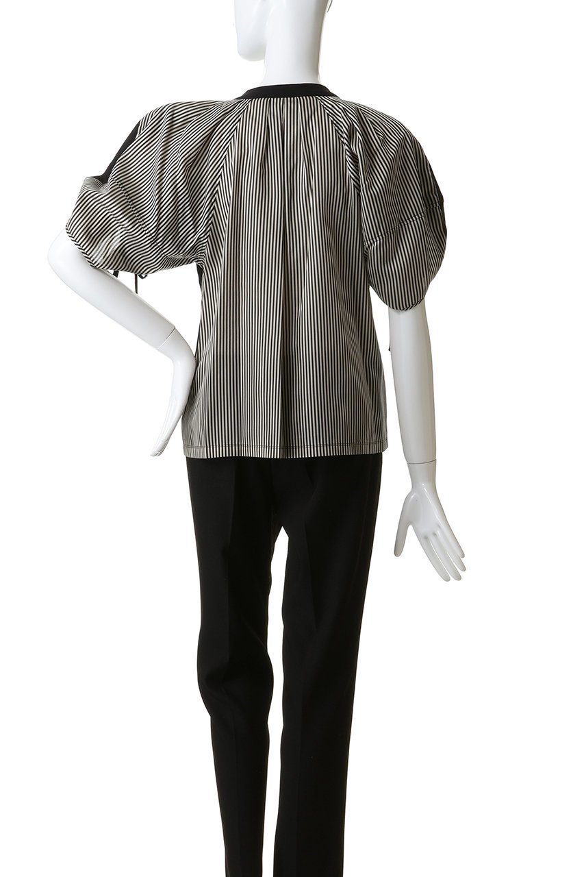 【スリーワン フィリップリム/3.1 Phillip Lim】のショートスリーブ ルーシュドスリーブ Tシャツ with コンボパネル 人気、トレンドファッション・服の通販 founy(ファニー) 　ファッション　Fashion　レディースファッション　Fashion for Women　トップス・カットソー　Cut & Sew Tops　シャツ・ブラウス・オフィスカジュアル　Elegant Blouses & Button-Ups　ロングTシャツ・Tシャツ　Longline T-Shirts & Tees　カットソー・ベーシックTシャツ　Cut-and-Sewn Tops / Stretch Tees & Basics　2026年　2026　ギャザー　Gathered, Ruffled　ショート　Short, Short Length　ストライプ　Stripe, Striped Pattern　スリーブ　Sleeve, Long Sleeve / Short Sleeve　フロント　Front, Front Design　モダン　Modern, Contemporary　リラックス　Relax, Relaxed Fit　夏　Summer　春　Spring　S/S・春夏　SS, Spring/Summer, Warm Season　other-4|ID: prp329100004798563 ipo3291000000035293090