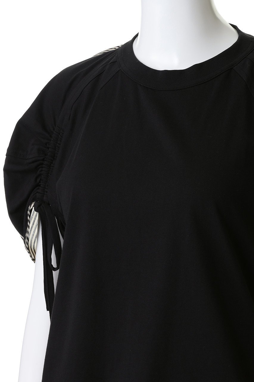 【スリーワン フィリップリム/3.1 Phillip Lim】のショートスリーブ ルーシュドスリーブ Tシャツ with コンボパネル 人気、トレンドファッション・服の通販 founy(ファニー) 　ファッション　Fashion　レディースファッション　Fashion for Women　トップス・カットソー　Cut & Sew Tops　シャツ・ブラウス・オフィスカジュアル　Elegant Blouses & Button-Ups　ロングTシャツ・Tシャツ　Longline T-Shirts & Tees　カットソー・ベーシックTシャツ　Cut-and-Sewn Tops / Stretch Tees & Basics　2026年　2026　ギャザー　Gathered, Ruffled　ショート　Short, Short Length　ストライプ　Stripe, Striped Pattern　スリーブ　Sleeve, Long Sleeve / Short Sleeve　フロント　Front, Front Design　モダン　Modern, Contemporary　リラックス　Relax, Relaxed Fit　夏　Summer　春　Spring　S/S・春夏　SS, Spring/Summer, Warm Season　other-5|ID: prp329100004798563 ipo3291000000035293091