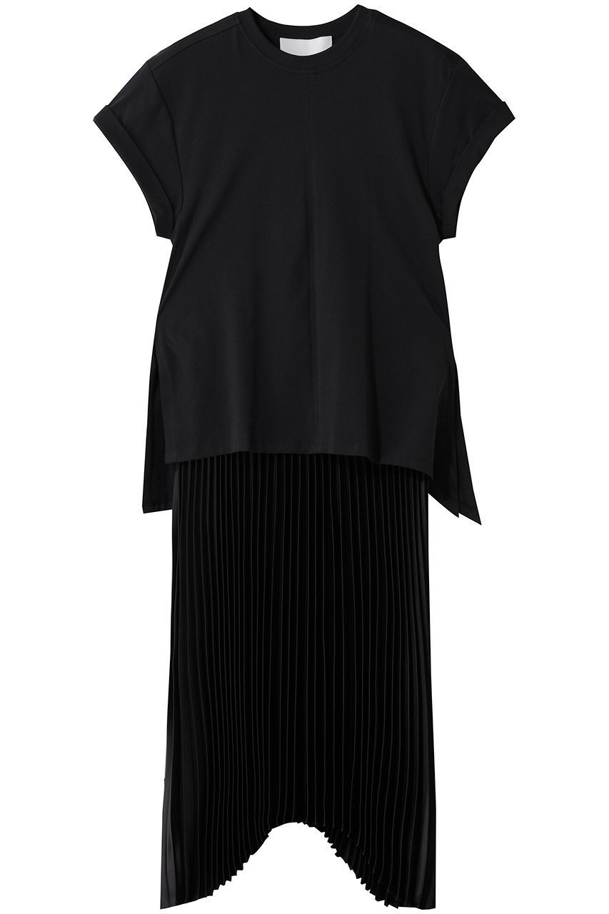 【スリーワン フィリップリム/3.1 Phillip Lim】のショートスリーブ Tシャツ コンボドレス with プリーツスカート インテリア・キッズ・メンズ・レディースファッション・服の通販 founy(ファニー) ファッション Fashion レディースファッション Fashion for Women スカート Skirts プリーツスカート / 上品フェミニンスタイル Pleated Skirts ワンピース Dresses 2026年 2026 コンビ Combo, Combination Style サテン Satin, Glossy Fabric シューズ Shoes, Footwear ショート Short, Short Length シンプル Simple, Minimal スリーブ Sleeve, Long Sleeve / Short Sleeve チュニック Tunic, Long Top ドレス Dress, One-Piece フラット Flat, Flat Shoes プリーツ Pleats, Pleated モダン Modern, Contemporary ロング Long, Long-Length 夏 Summer 春 Spring S/S・春夏 SS, Spring/Summer, Warm Season ブラック|ID: prp329100004798565 ipo3291000000034816453