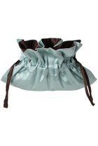 【テンドレッセ スタジオ/TENDRESSE STUDIO】の【ELLE SHOP限定】Two Tone Drawstring Pouch S ミント×チョコレート|ID:prp329100004798581