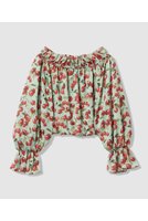 【アルアバイル/allureville】の【LOULOU WILLOUGHBY】LISAチェリープリントオフショルブラウス 人気、トレンドファッション・服の通販 founy(ファニー) ファッション Fashion レディースファッション Fashion for Women トップス・カットソー Cut & Sew Tops シャツ・ブラウス・オフィスカジュアル Elegant Blouses & Button-Ups 2026年 2026 なめらか Smooth, Silky Texture サテン Satin, Glossy Fabric ジョーゼット Georgette, Semi-Sheer Fabric スリーブ Sleeve, Long Sleeve / Short Sleeve チェリー Cherry, Cherry Pattern プリント Print, Printed Pattern ロング Long, Long-Length 夏 Summer 春 Spring S/S・春夏 SS, Spring/Summer, Warm Season |ID:prp329100004798587