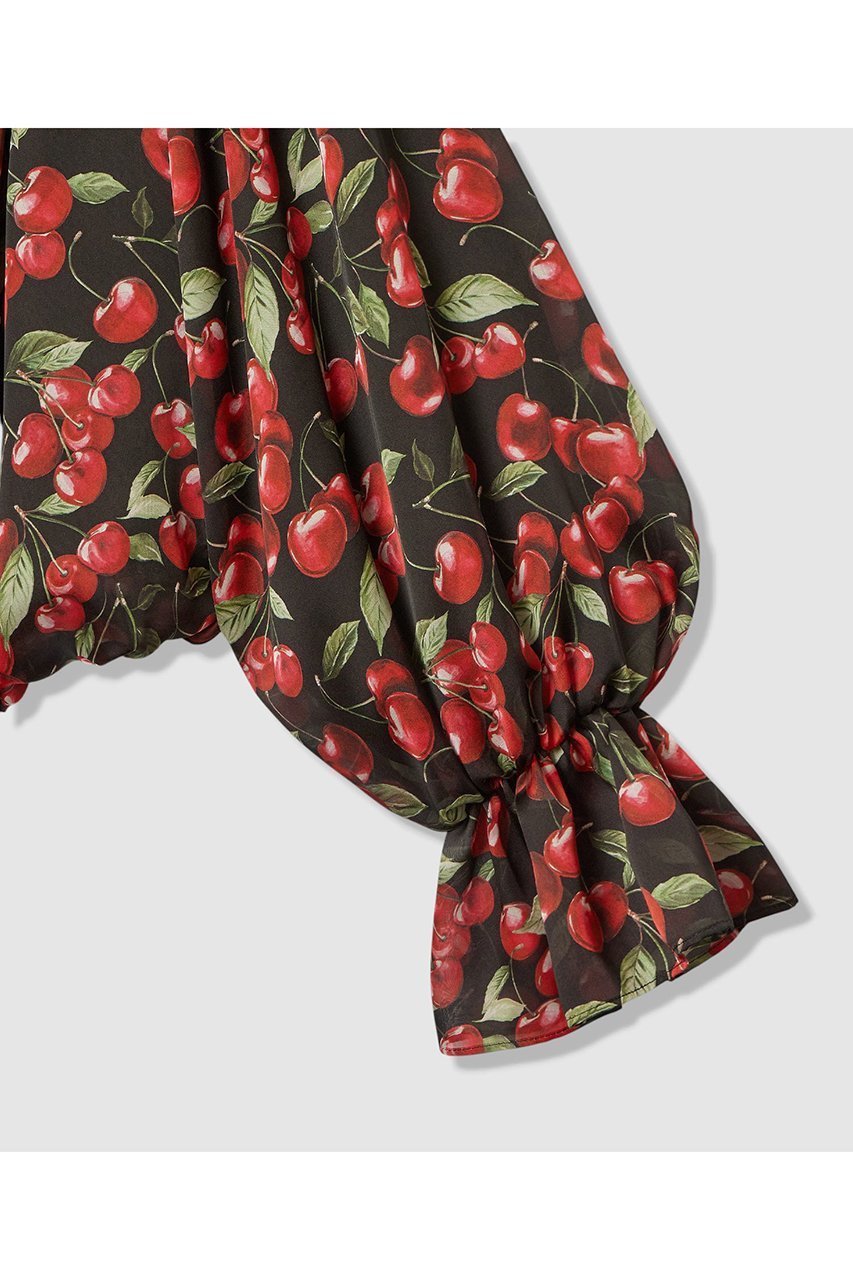 【アルアバイル/allureville】の【LOULOU WILLOUGHBY】LISAチェリープリントオフショルブラウス 人気、トレンドファッション・服の通販 founy(ファニー) ファッション Fashion レディースファッション Fashion for Women トップス・カットソー Cut & Sew Tops シャツ・ブラウス・オフィスカジュアル Elegant Blouses & Button-Ups 2026年 2026 なめらか Smooth, Silky Texture サテン Satin, Glossy Fabric ジョーゼット Georgette, Semi-Sheer Fabric スリーブ Sleeve, Long Sleeve / Short Sleeve チェリー Cherry, Cherry Pattern プリント Print, Printed Pattern ロング Long, Long-Length 夏 Summer 春 Spring S/S・春夏 SS, Spring/Summer, Warm Season other-4|ID: prp329100004798587 ipo3291000000034816626