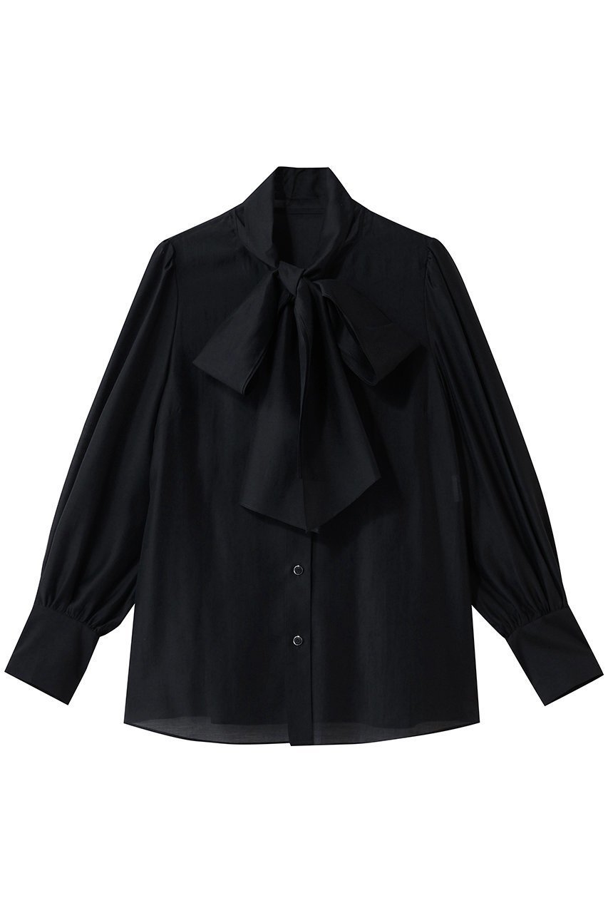 【アルアバイル/allureville】のオーガンザボウBL A インテリア・キッズ・メンズ・レディースファッション・服の通販 founy(ファニー) 　ファッション　Fashion　レディースファッション　Fashion for Women　トップス・カットソー　Cut & Sew Tops　シャツ・ブラウス・オフィスカジュアル　Elegant Blouses & Button-Ups　2026年　2026　オケージョン　Occasion Wear　オーガンジー　Organza Fabric　スリーブ　Sleeve, Long Sleeve / Short Sleeve　フェミニン　Feminine, Girly　ロング　Long, Long-Length　エレガント 上品　Elegant　夏　Summer　春　Spring　S/S・春夏　SS, Spring/Summer, Warm Season　ネイビー|ID: prp329100004798589 ipo3291000000035806161