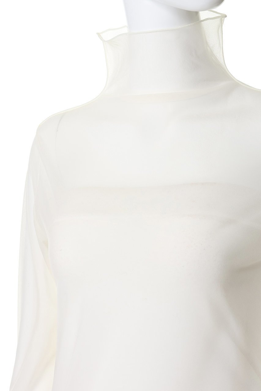 【プルミエ アロンディスモン/1er Arrondissement】のシアーハイネックカットソー 人気、トレンドファッション・服の通販 founy(ファニー) 　ファッション　Fashion　レディースファッション　Fashion for Women　トップス・カットソー　Cut & Sew Tops　シャツ・ブラウス・オフィスカジュアル　Elegant Blouses & Button-Ups　ロングTシャツ・Tシャツ　Longline T-Shirts & Tees　カットソー・ベーシックTシャツ　Cut-and-Sewn Tops / Stretch Tees & Basics　2026年　2026　キャミソール　Camisole, Spaghetti Strap Top　キャミワンピース　Cami Dress, Slip Dress　シアー　Sheer, See-Through　ジャケット　Jacket, Outerwear　スリーブ　Sleeve, Long Sleeve / Short Sleeve　タンク　Tank Top, Sleeveless Top　トレンド　Trend, Trending Now　ハイネック　High Neck, Mock Neck　ベスト　Vest, Waistcoat　ロング　Long, Long-Length　エレガント 上品　Elegant　夏　Summer　春　Spring　S/S・春夏　SS, Spring/Summer, Warm Season　other-5|ID: prp329100004798599 ipo3291000000034816728