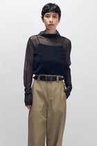 【プルミエ アロンディスモン/1er Arrondissement】のシアーハイネックカットソー ブラック|ID:prp329100004798599