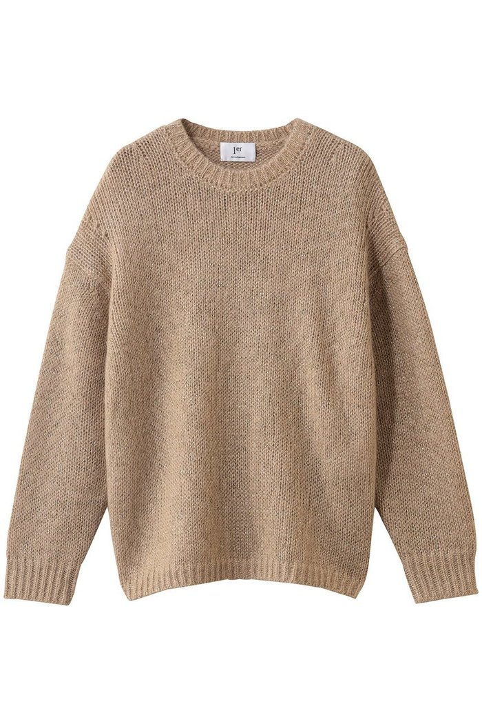 【プルミエ アロンディスモン/1er Arrondissement】のモヘアラメリリヤーンクルーネックニット インテリア・キッズ・メンズ・レディースファッション・服の通販 founy(ファニー) https://founy.com/ ファッション Fashion レディースファッション Fashion for Women トップス・カットソー Cut & Sew Tops ニット Knit Tops & Sweaters カジュアルプルオーバー・ニットトップス Pullovers & Knit Tops / Casual Pullovers なめらか Smooth, Silky Texture コンビ Combo, Combination Style シンプル Simple, Minimal ダウン Down, Puffer デニム Denim, Jeans Material トレンド Trend, Trending Now エレガント 上品 Elegant |ID: prp329100004798600 ipo3291000000035716223