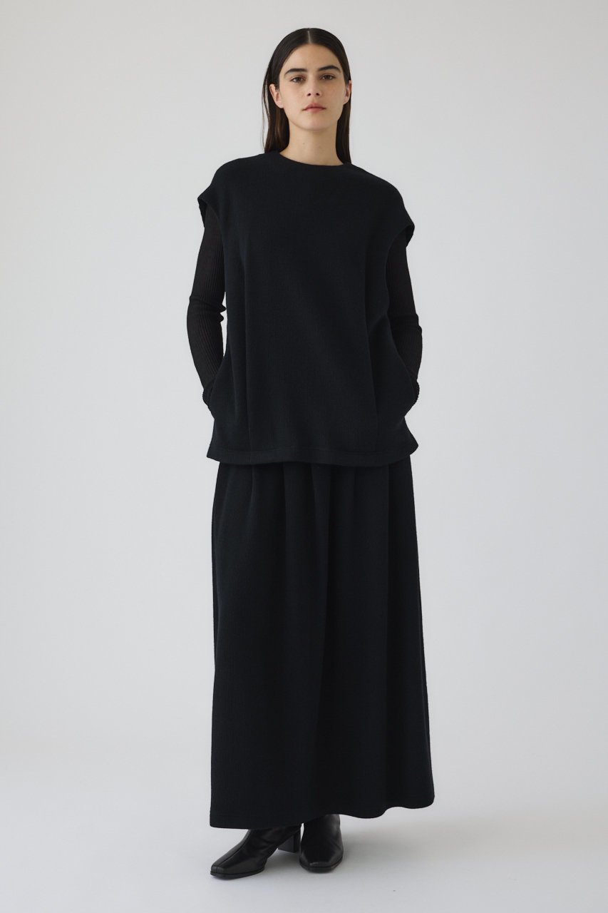 【リムアーク/RIM.ARK】のFront hole vest like tops/トップス 人気、トレンドファッション・服の通販 founy(ファニー) 　ファッション　Fashion　レディースファッション　Fashion for Women　アウター　Coat / Outerwear Collection　レディースジャケット・軽アウター　Jackets　インナー　Innerwear　ジャケット　Jacket, Outerwear　セットアップ　Set-Up, Coordinated Outfit　タートルネック　Turtleneck, High Neck　フォルム　Silhouette, Form　ベスト　Vest, Waistcoat　ロング　Long, Long-Length　other-4|ID: prp329100004798607 ipo3291000000035839553